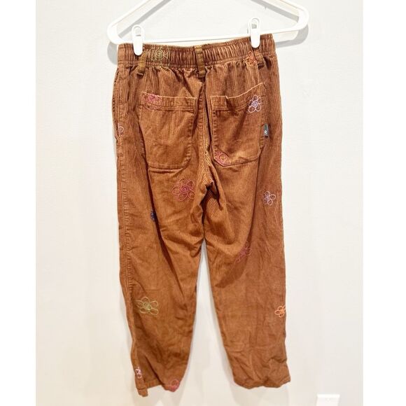 Urban outfitters embroidered flower corduroy pants brown - Picture 3 of 4